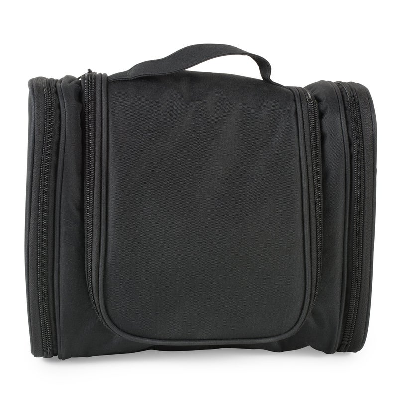 E-Living Store Travel Hanging Toiletry Bag for Men & Women, Perfect for Cosmetics, Makeup, Toiletry Organizer, Shaving Kit, and Large Essentials - Black - Image 2